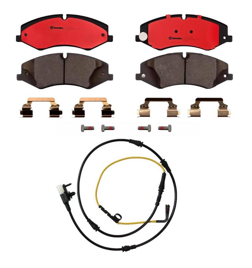 Land Rover Brakes Kit - Brembo Pads Front (Ceramic) (with Sensor) LR051626 - Brembo 2128875KIT